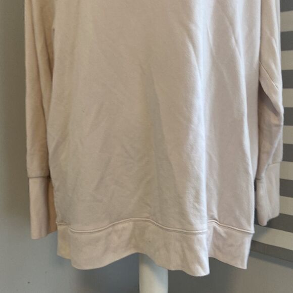 Athleta Oatmeal Balance Cinch Turtleneck Sweatshirt Size Large - Picture 3 of 10